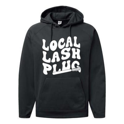 Local Lash Plug Technician Lash Tech Esthetician Performance Fleece Hoodie