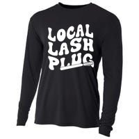 Local Lash Plug Technician Lash Tech Esthetician Cooling Performance Long Sleeve Crew