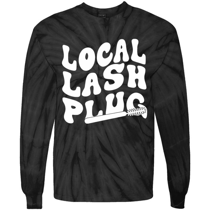 Local Lash Plug Technician Lash Tech Esthetician Tie-Dye Long Sleeve Shirt