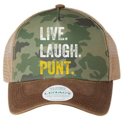 Live Laugh Punt Funny Punts Iowa Lover  Legacy Tie Dye Trucker Hat