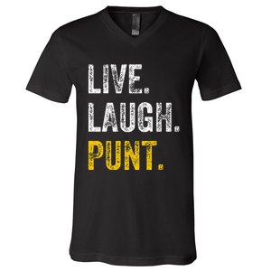 Live Laugh Punt Funny Punts Iowa Lover  V-Neck T-Shirt