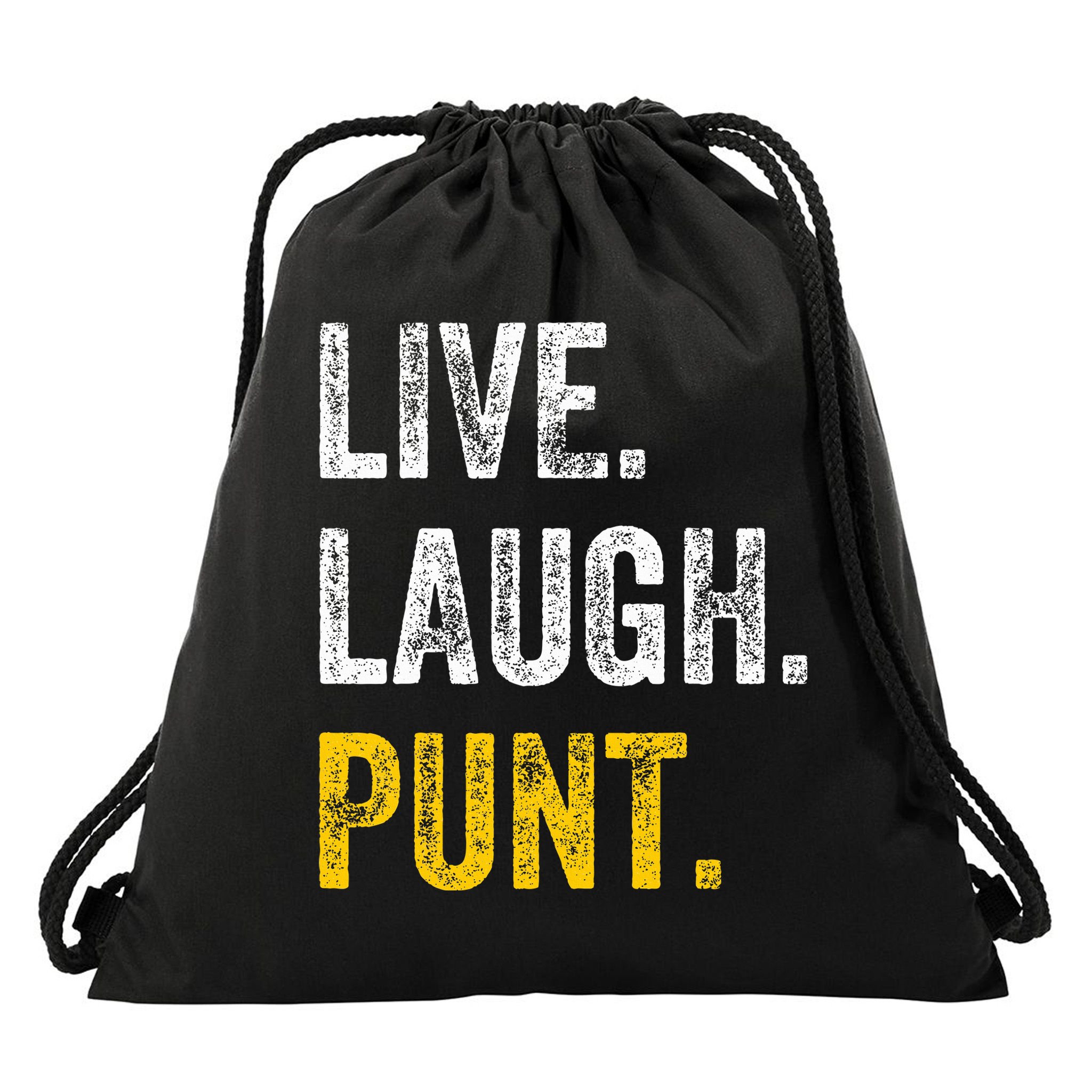 Live Laugh Punt Funny Punts Iowa Lover  Drawstring Bag