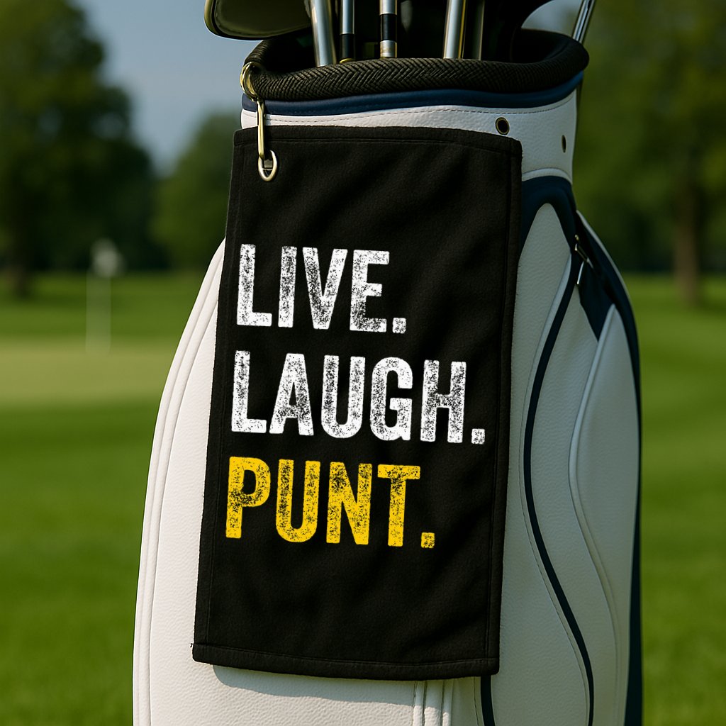 Live Laugh Punt Funny Punts Iowa Lover  Golf Towel
