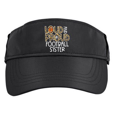Leopard Loud & Proud American Football Sister Family  Adult Drive Performance Visor