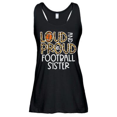 Leopard Loud & Proud American Football Sister Family  Ladies Essential Flowy Tank