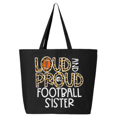 Leopard Loud & Proud American Football Sister Family  25L Jumbo Tote
