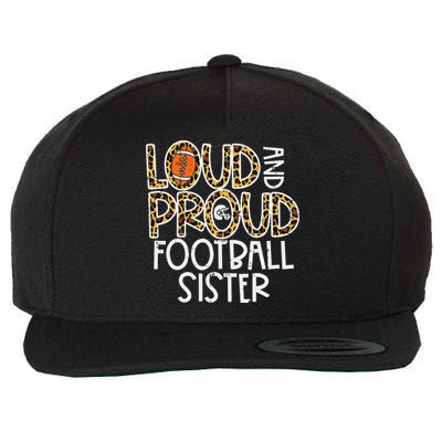 Leopard Loud & Proud American Football Sister Family  Wool Snapback Cap