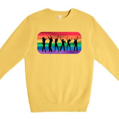 Lgbt Lgbtq Pride Awareness Dancing For Gays And Lesbians Gift Premium Crewneck Sweatshirt