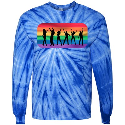 Lgbt Lgbtq Pride Awareness Dancing For Gays And Lesbians Gift Tie-Dye Long Sleeve Shirt