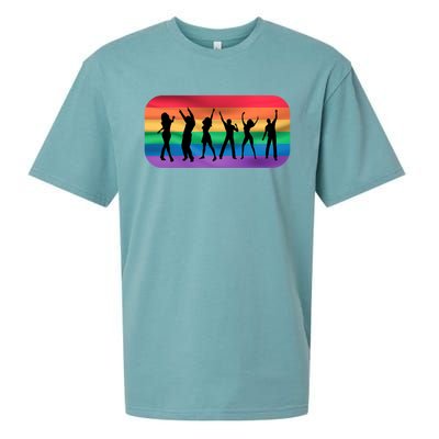 Lgbt Lgbtq Pride Awareness Dancing For Gays And Lesbians Gift Sueded Cloud Jersey T-Shirt