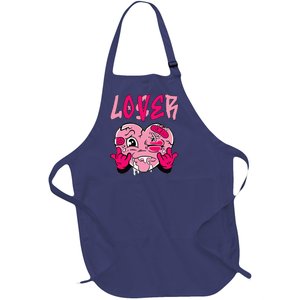 Loser Lover Pink Drip Heart Matching Full-Length Apron With Pockets