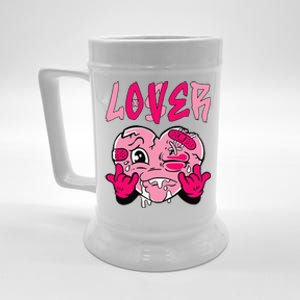 Loser Lover Pink Drip Heart Matching Beer Stein