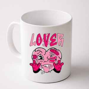 Loser Lover Pink Drip Heart Matching Coffee Mug