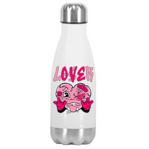 Loser Lover Pink Drip Heart Matching Stainless Steel Insulated Water Bottle