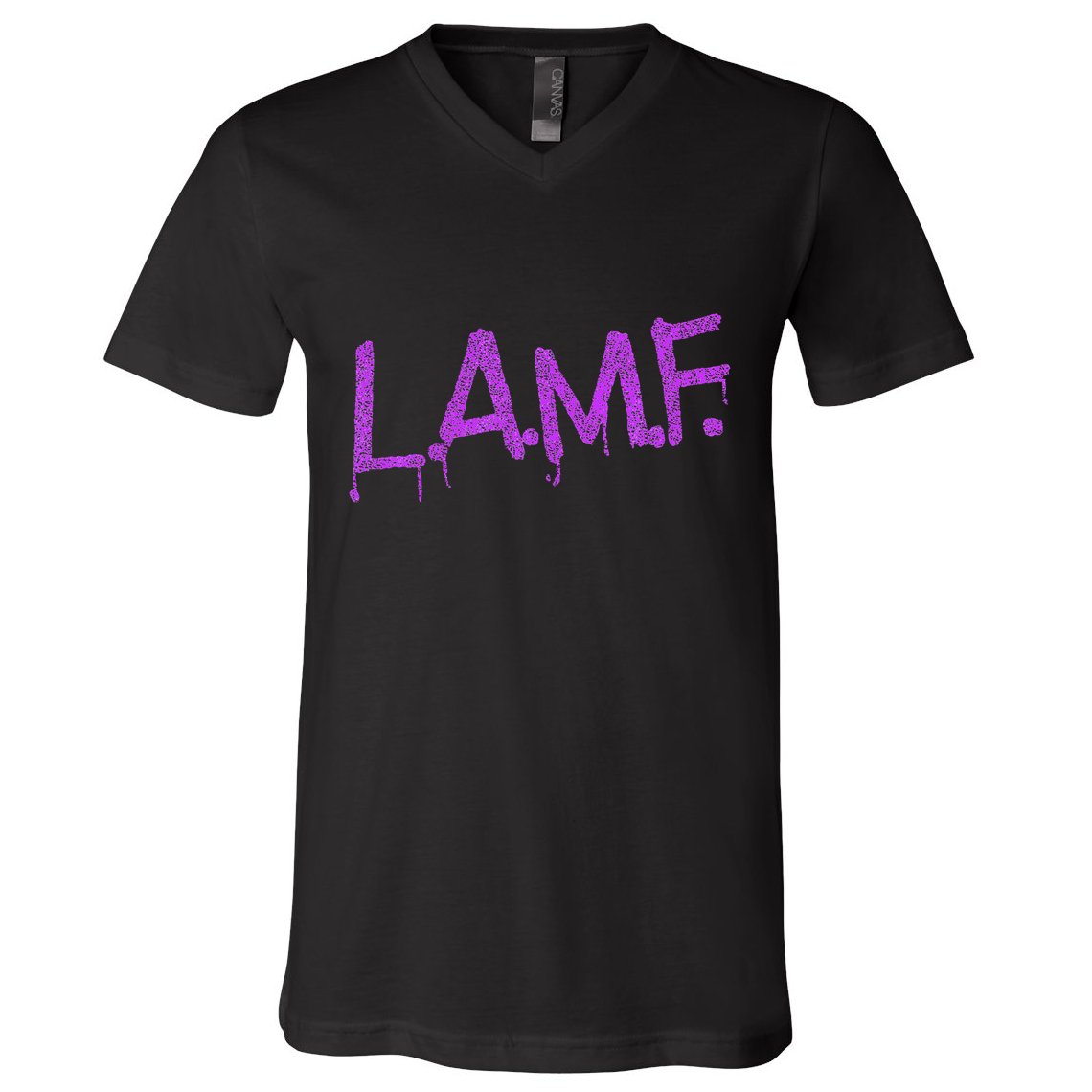 L.A.M.F. Lamf Punk Rock Retro Debbie Funtime Summer Camp V-Neck T-Shirt
