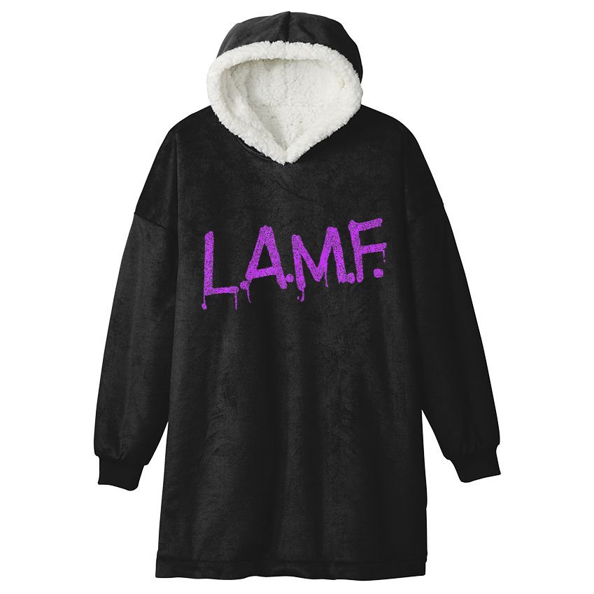 L.A.M.F. Lamf Punk Rock Retro Debbie Funtime Summer Camp Hooded Wearable Blanket