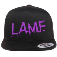 L.A.M.F. Lamf Punk Rock Retro Debbie Funtime Summer Camp Flat Bill Trucker Hat