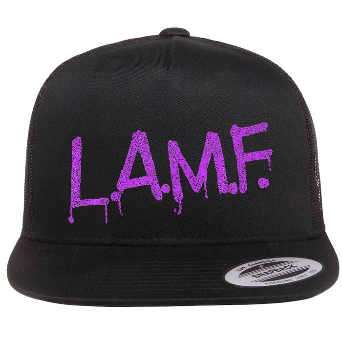L.A.M.F. Lamf Punk Rock Retro Debbie Funtime Summer Camp Flat Bill Trucker Hat