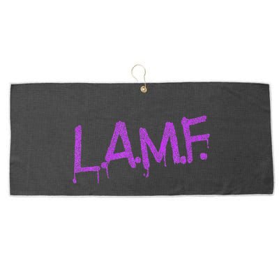 L.A.M.F. Lamf Punk Rock Retro Debbie Funtime Summer Camp Large Microfiber Waffle Golf Towel