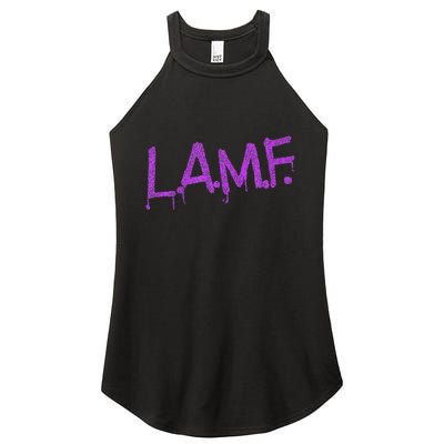 L.A.M.F. Lamf Punk Rock Retro Debbie Funtime Summer Camp Women's Perfect Tri Rocker Tank