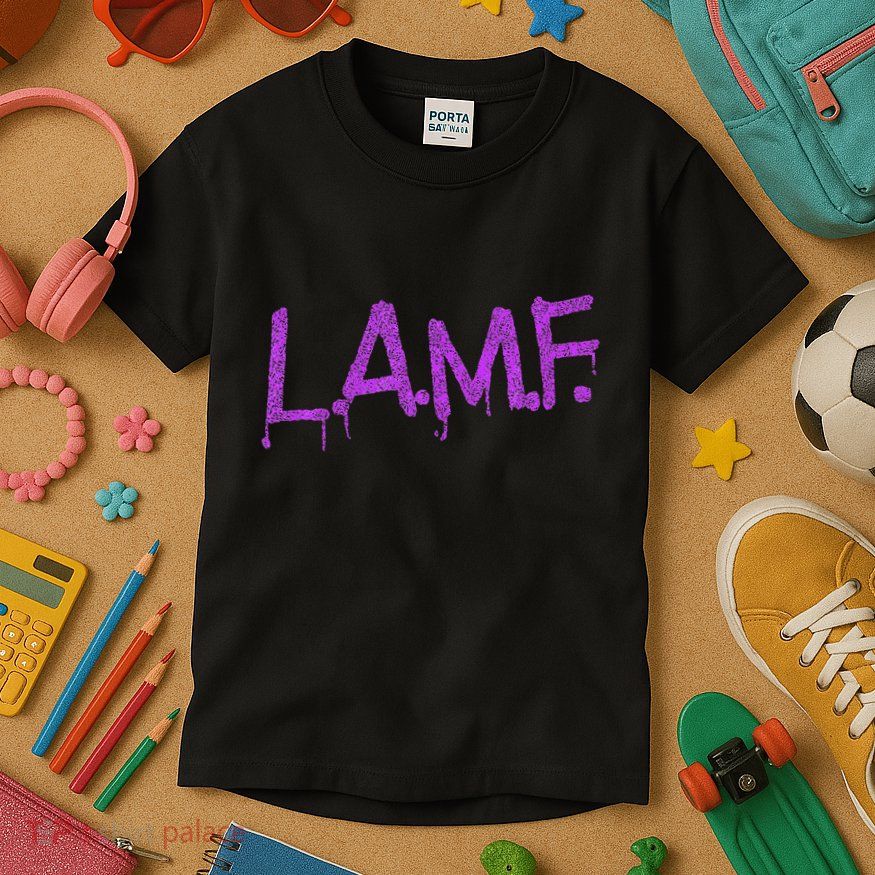 L.A.M.F. Lamf Punk Rock Retro Debbie Funtime Summer Camp Kids T-Shirt
