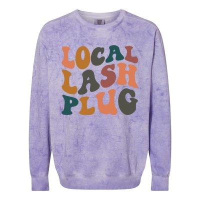 Local Lash Plug Lash Tech Lash Artist Retro Eyelash Gift Colorblast Crewneck Sweatshirt