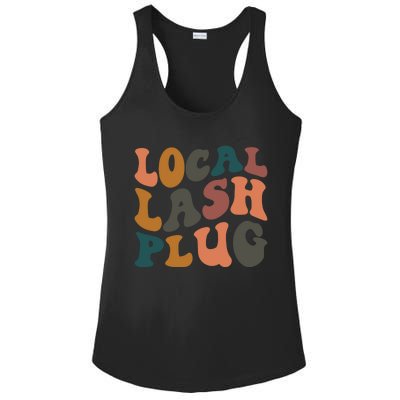 Local Lash Plug Lash Tech Lash Artist Retro Eyelash Gift Ladies PosiCharge Competitor Racerback Tank