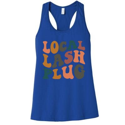 Local Lash Plug Lash Tech Lash Artist Retro Eyelash Gift Women's Racerback Tank