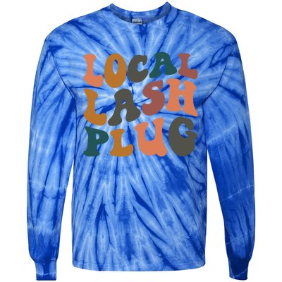 Local Lash Plug Lash Tech Lash Artist Retro Eyelash Gift Tie-Dye Long Sleeve Shirt