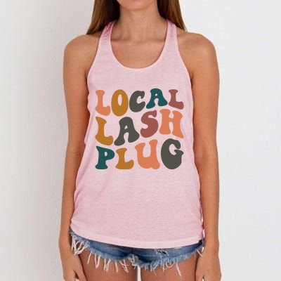 Local Lash Plug Lash Tech Lash Artist Retro Eyelash Gift Women's Knotted Racerback Tank