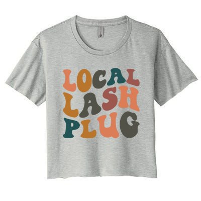 Local Lash Plug Lash Tech Lash Artist Retro Eyelash Gift Women's Crop Top Tee