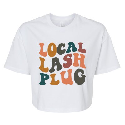 Local Lash Plug Lash Tech Lash Artist Retro Eyelash Gift Bella+Canvas Jersey Crop Tee