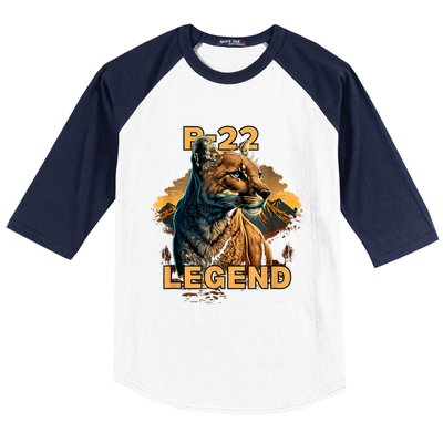 Legend Lion P22 Mountain Lion Silver Lake Baseball Sleeve Shirt