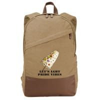 LetS Lgbt Pride Vibes Retro 70s Style Ice Creams Cotton Canvas Backpack