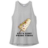LetS Lgbt Pride Vibes Retro 70s Style Ice Creams Ladies PosiCharge Tri-Blend Wicking Tank