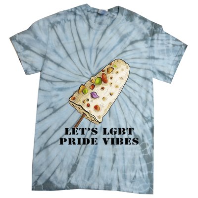 LetS Lgbt Pride Vibes Retro 70s Style Ice Creams Tie-Dye T-Shirt