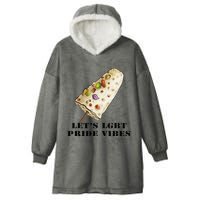 LetS Lgbt Pride Vibes Retro 70s Style Ice Creams Hooded Wearable Blanket