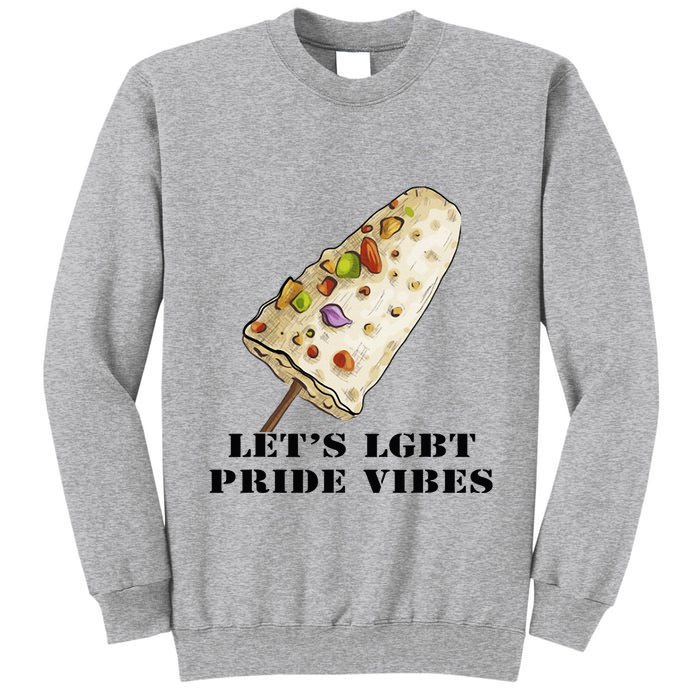 LetS Lgbt Pride Vibes Retro 70s Style Ice Creams Tall Sweatshirt