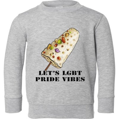 LetS Lgbt Pride Vibes Retro 70s Style Ice Creams Toddler Sweatshirt