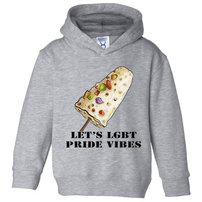 LetS Lgbt Pride Vibes Retro 70s Style Ice Creams Toddler Hoodie