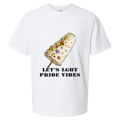 LetS Lgbt Pride Vibes Retro 70s Style Ice Creams Sueded Cloud Jersey T-Shirt