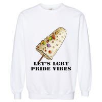 LetS Lgbt Pride Vibes Retro 70s Style Ice Creams Garment-Dyed Sweatshirt