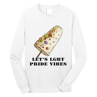 LetS Lgbt Pride Vibes Retro 70s Style Ice Creams Long Sleeve Shirt