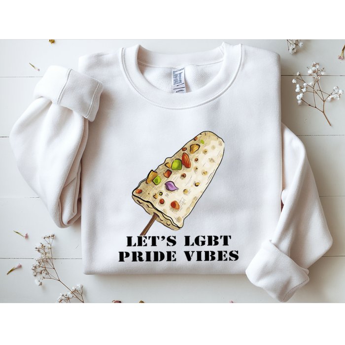 LetS Lgbt Pride Vibes Retro 70s Style Ice Creams Sweatshirt
