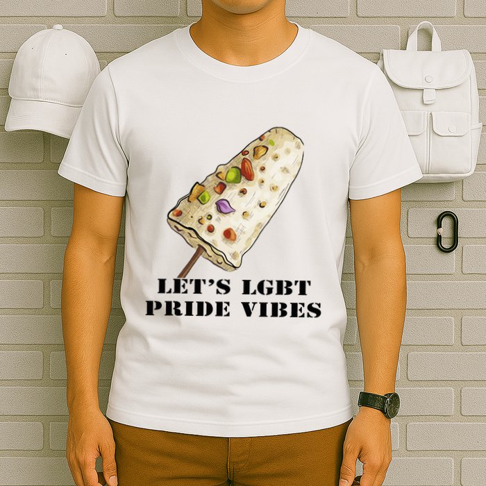 LetS Lgbt Pride Vibes Retro 70s Style Ice Creams T-Shirt