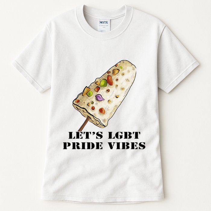 LetS Lgbt Pride Vibes Retro 70s Style Ice Creams Tall T-Shirt