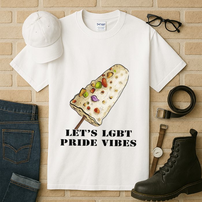 LetS Lgbt Pride Vibes Retro 70s Style Ice Creams Tall T-Shirt