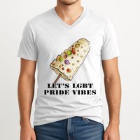 LetS Lgbt Pride Vibes Retro 70s Style Ice Creams V-Neck T-Shirt