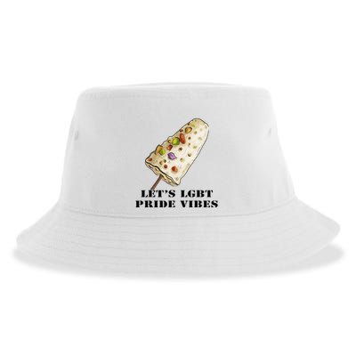 LetS Lgbt Pride Vibes Retro 70s Style Ice Creams Sustainable Bucket Hat