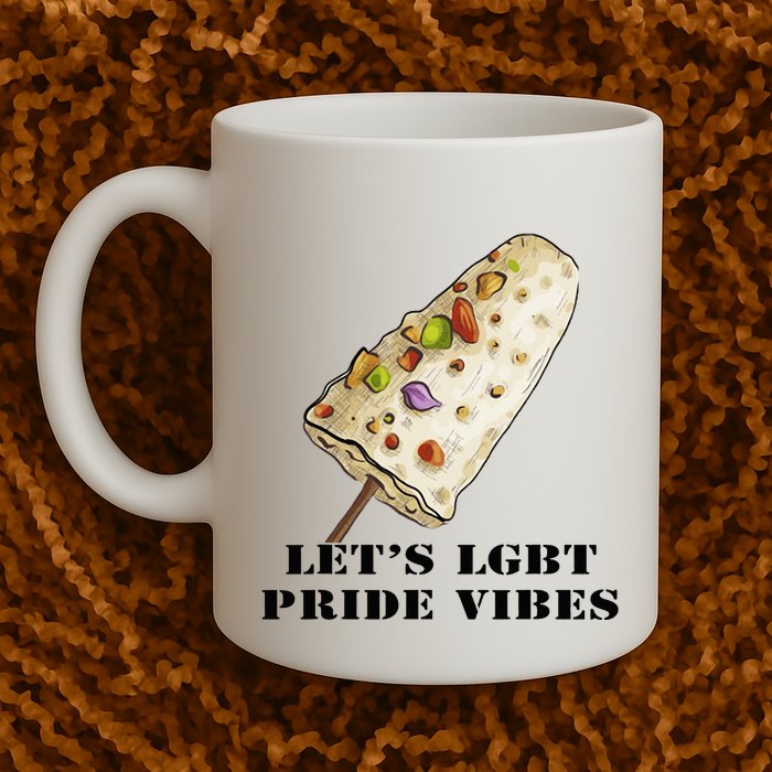 LetS Lgbt Pride Vibes Retro 70s Style Ice Creams Mug